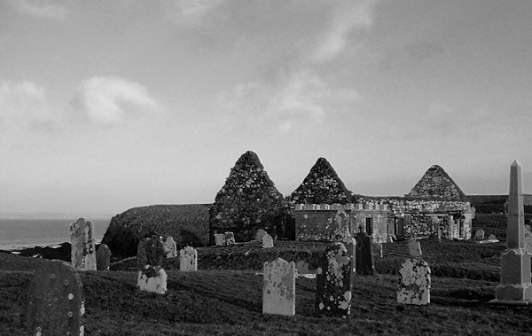 St Columba's Church, Aignish, Isle of Lewis, Scotland. Traditional burial ground of the MacLeods of Lewis.