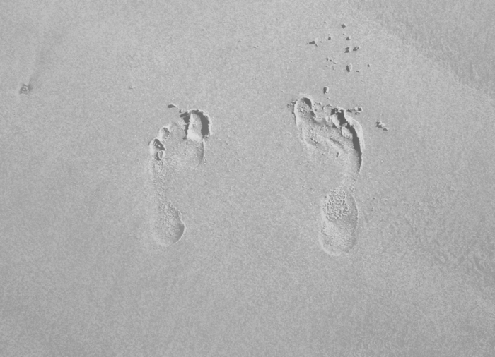 Footprints in the sand