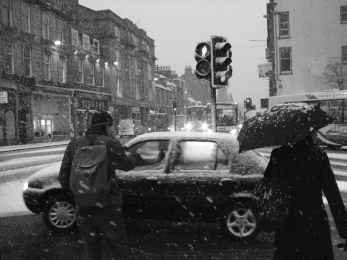 Traffic Lights coated in Snow